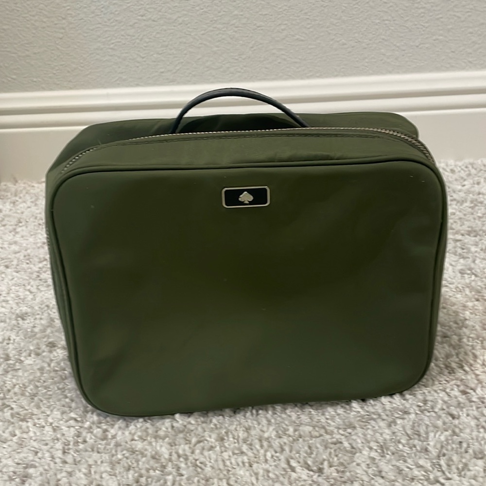 Green Kate Spade Cosmetic Travel Case